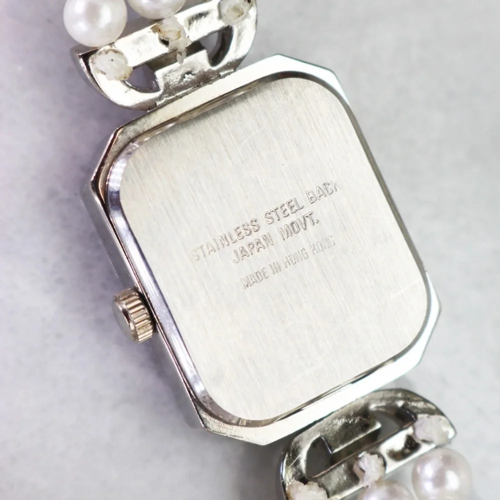 Elegant Vintage Netsuke Pearl & Marcasite Watch